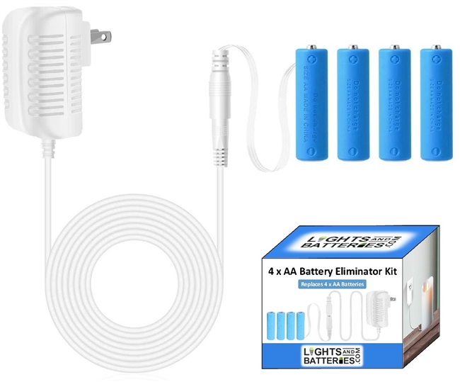 4 x AA Battery Eliminator Kit (White)